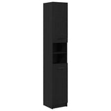 Bathroom Cabinet Black oak 32 x 34 x 188.5 cm Engineered Wood 862097