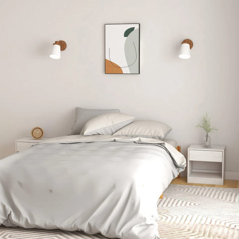 Bedside Cabinets 2 pcs White 40x31x40 cm Solid Pinewood 808066