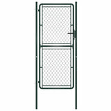 144407 Garden Gate Steel 100x200 cm Green