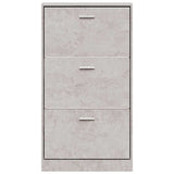 Shoe Cabinet Concrete Grey 59x17x108 cm Engineered Wood 342529