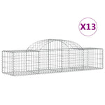 Arched Gabion Baskets 13 pcs 200x50x40/60 cm Galvanised Iron 3146268