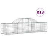 Arched Gabion Baskets 13 pcs 200x50x40/60 cm Galvanised Iron 3146268