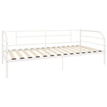 ZNTS 284672 DayBed Frame without Mattress White Metal 90x200 cm