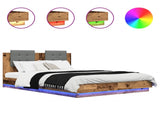 Bed Frame with Headboard Old Wood 120 x 200 cm Engineered Wood 3416346
