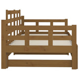 Pull-out Day Bed without Mattress Honey Brown 2x cm 820355