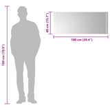 LED Bathroom Mirror Transparent 100 x 40 cm Tempered Glass 42045803