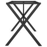 Dining Table Legs X-Frame 140x60x73 cm Steel 357911
