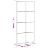 Wall Mirror Black 40x80 cm Rectangle Iron 358644