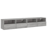 TV Wall Cabinets 2 pcs Grey Sonoma 80x30x30 cm Engineered Wood 836879