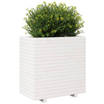 Garden Planter White 70x40x72.5 cm Solid Wood Pine 3282590