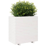 Garden Planter White 70x40x72.5 cm Solid Wood Pine 3282590