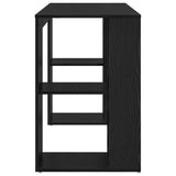 Desk with Shelf Black Oak 130 x 50.5 x 75 cm Engineered Wood 869499