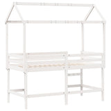 Loft Bed with Ladder and Roof without Mattress White 90x200 cm 3282151