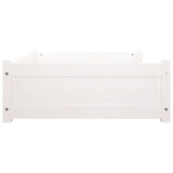 Dog Bed White 105.5x75.5x28 cm Solid Pine Wood 821463