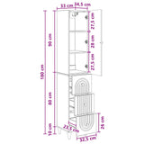 Cabinet Set 2 pcs 33 x 34.5 x 90 cm Engineered Wood 3416472