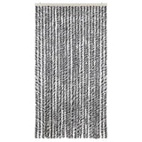 Fly Curtain Grey and Black and White 100x220 cm Chenille 377337