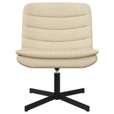 Swivel Chair Cream 63 x 75 x 76 cm Fabric 42007356