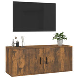 Wall Mounted TV Cabinet Smoked Oak 100x34.5x40 cm 816637