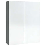 Bathroom Mirror Cabinet 60x15x75 cm MDF Anthracite 331529