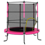 ZNTS Trampoline with Safety Net Round 140x160 cm Pink 92955