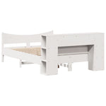 Bed Frame without Mattress White 140x190 cm Solid Wood Pine 3323306