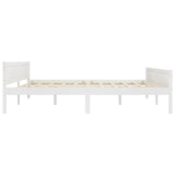 Bed Frame without Mattress Solid Pinewood White 200x200 cm 322109
