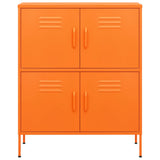 Storage Cabinet Orange Steel Medium Storage Cabinet Rectangular 336138