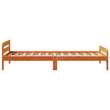 Bed Frame without Mattress Wax Brown 75x190 cm Small Single Solid Wood Pine 855498