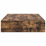 Storage Bed Frame Smoked Oak 120 x 190 cm Engineered Wood 3335425