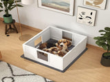 Whelping Box for Dogs with Whelping Pad, Adjustable Entrance, Non-slip Foot Pads, for Medium Dogs, T3398P349745
