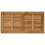 Table Top Rectangular Solid Teak Wood Natural 42033165