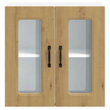 Kitchen Wall Cabinet with Glass Door Kalmar Artisan Oak Engineered Wood 853676