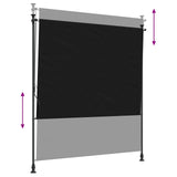 Outdoor Roller Blind Black 150 x 270 cm 42037123