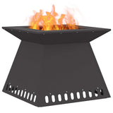 Fire Pit Black 60 x 60 x 50 cm Steel 858924