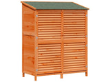 Garden Shed with Roof Brown 106 x 56 x 176.5 cm Solid Fir Wood 42033467