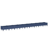 Garden Planter with Pegs Blue Grey 362.5x42.5x28.5 cm PP 368024