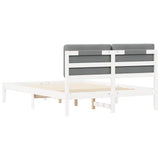 Bed Frame with Upholstered Headboard Light Grey 140 x 190 cm 877918