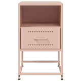 ZNTS Bedside Cabinet Pink 36x39x60.5 cm Steel 846556