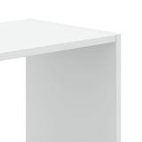 Bookcase White 102x32x102 cm Engineered Wood 852816