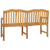 Handcarved Rose Bench Natural 155 x 60 x 94 cm Solid Teak Wood 42030024