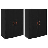 Wall-Mounted Cabinet 2 pcs Black Oak 69.5 x 34 x 90 cm 3394574