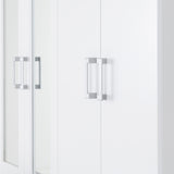 ZNTS Charles 4 Door 2 Drawer Mirrored Wardrobe 100-101-074