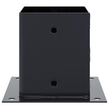 Post Bases Square 4 pcs Anthracite 121x121 mm Powder-coated Steel 42000032
