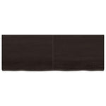 Table Top Dark Brown 140x50x cm Treated Solid Wood Oak 3156443