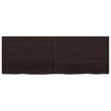 Table Top Dark Brown 140x50x cm Treated Solid Wood Oak 3156443