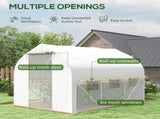 3 x 2 Walk-in Polytunnel Greenhouse, Zipped Roll Up Sidewalls, Mesh Door, 6 Mesh Windows, Tunnel T3398P314681