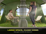 4 Man Tunnel Tent, Family Camping Tent with Porch, Bedroom and Living Area, Sewn in Groundsheet, T3398P349072