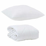 Summer Duvet with Pillow 2 pcs White Microfiber 3376375