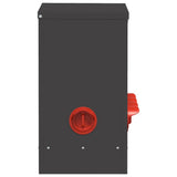 Chicken Feeder Black 60.5 x 29 x 51 cm Cold-Rolled Steel 874645