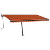 Freestanding Manual Retractable Awning 400x300 cm Orange/Brown 3069740